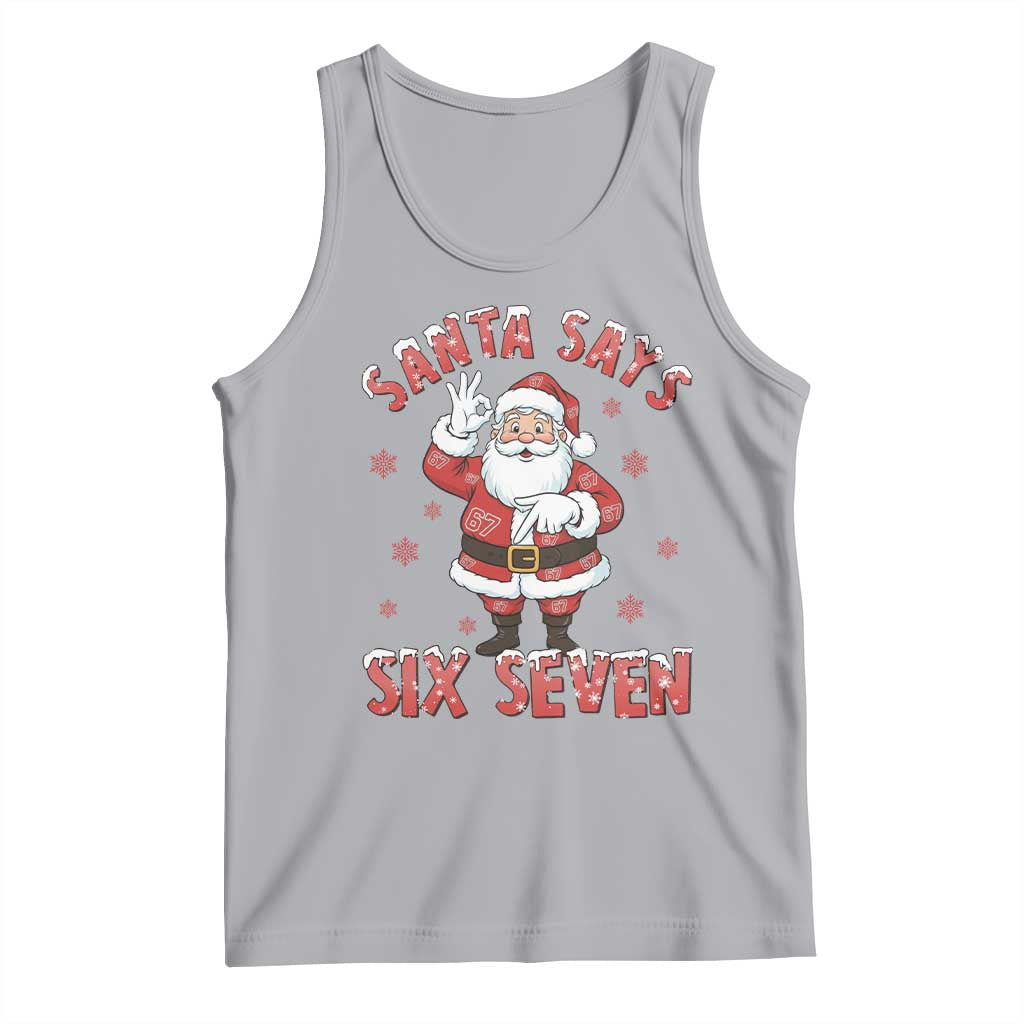 Funny Christmas Meme Gift Tank Top Santa Says Six Seven - Wonder Print Shop