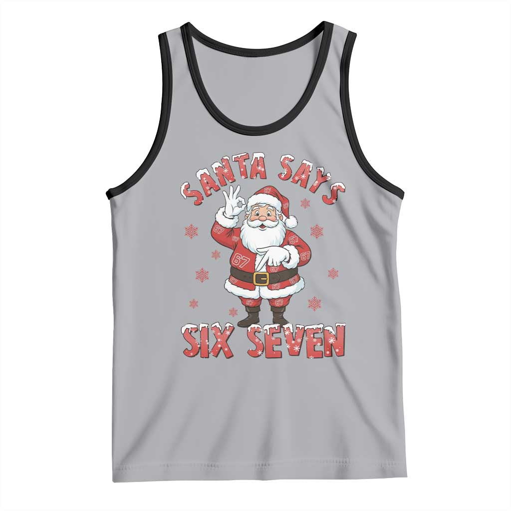 Funny Christmas Meme Gift Tank Top Santa Says Six Seven - Wonder Print Shop