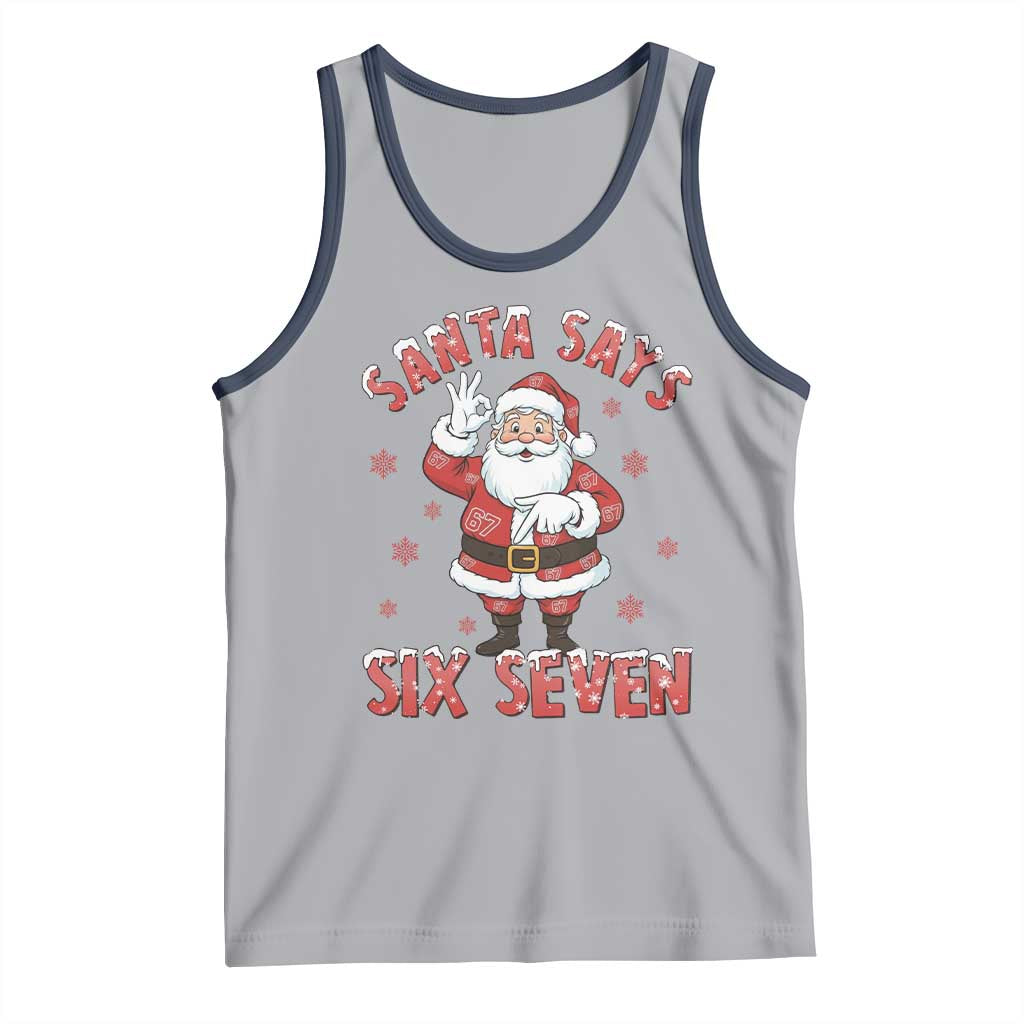 Funny Christmas Meme Gift Tank Top Santa Says Six Seven - Wonder Print Shop