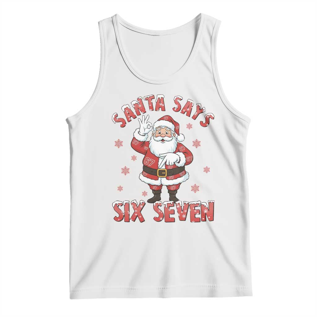 Funny Christmas Meme Gift Tank Top Santa Says Six Seven - Wonder Print Shop