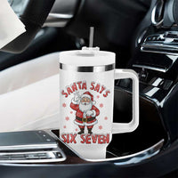 Funny Christmas Meme Gift Tumbler With Handle Santa Says Six Seven - Wonder Print Shop