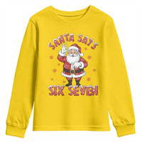 Funny Christmas Meme Gift Youth Sweatshirt Santa Says Six Seven - Wonder Print Shop