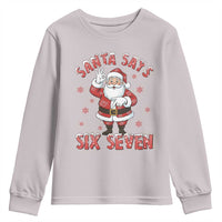 Funny Christmas Meme Gift Youth Sweatshirt Santa Says Six Seven - Wonder Print Shop