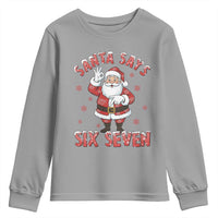 Funny Christmas Meme Gift Youth Sweatshirt Santa Says Six Seven - Wonder Print Shop
