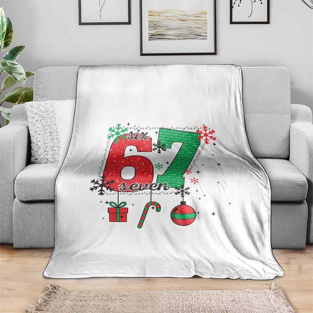 Funny Six Seven Meme Trendy TikTok Throw Blanket Christmas Gift - Wonder Print Shop