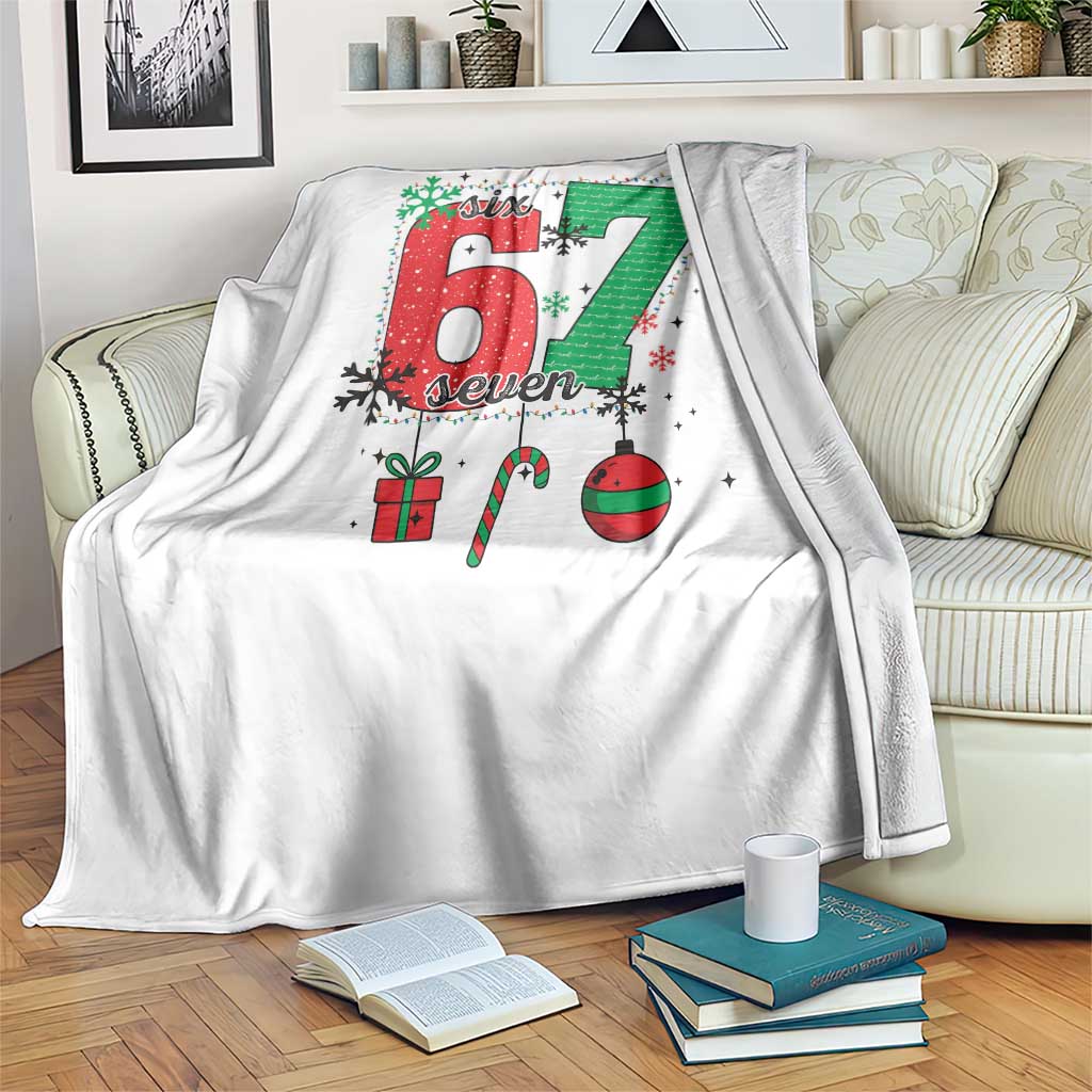 Funny Six Seven Meme Trendy TikTok Throw Blanket Christmas Gift - Wonder Print Shop