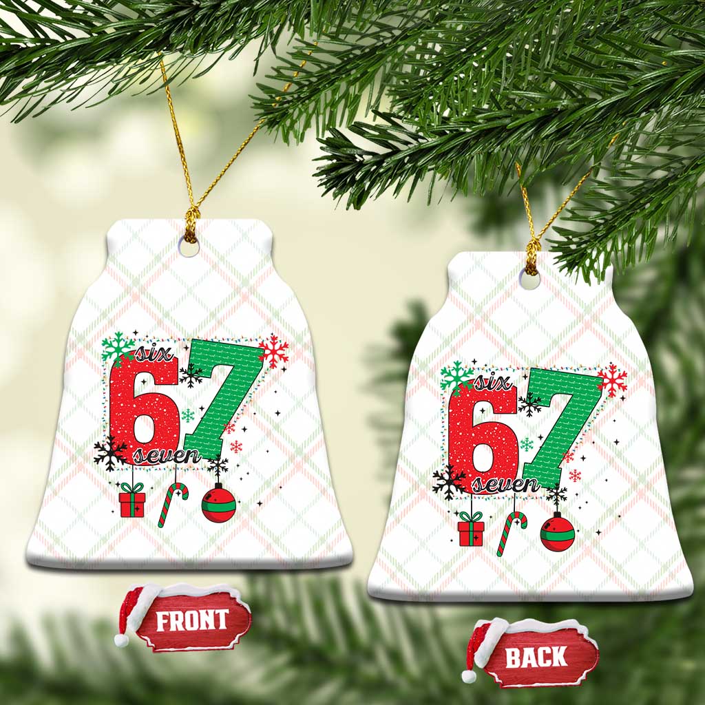 Funny Six Seven Meme Trendy TikTok Ceramic Ornament Christmas Gift - Wonder Print Shop