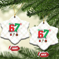 Funny Six Seven Meme Trendy TikTok Ceramic Ornament Christmas Gift - Wonder Print Shop