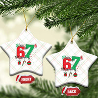 Funny Six Seven Meme Trendy TikTok Ceramic Ornament Christmas Gift - Wonder Print Shop
