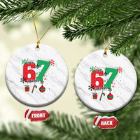 Funny Six Seven Meme Trendy TikTok Ceramic Ornament Christmas Gift - Wonder Print Shop