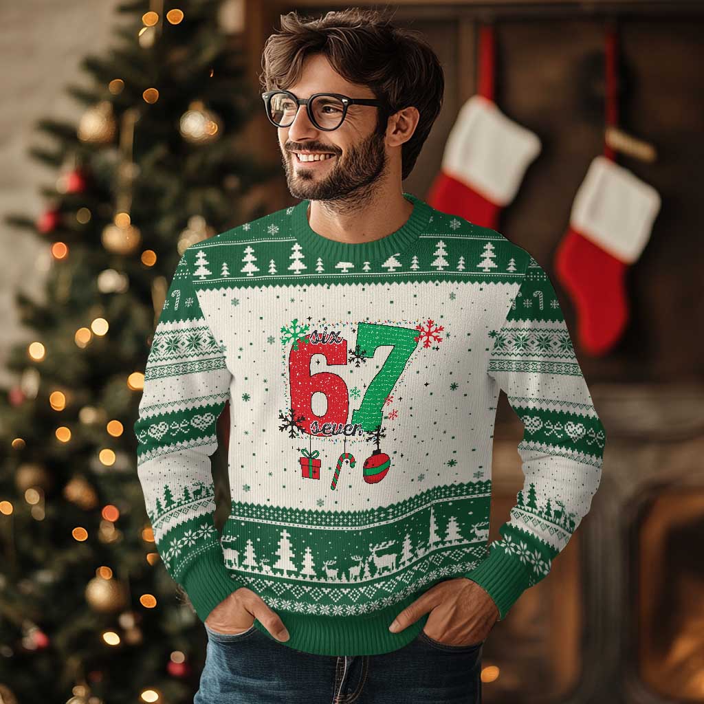 Funny Six Seven Meme Trendy TikTok Ugly Christmas Sweater Xmas Gift - Wonder Print Shop