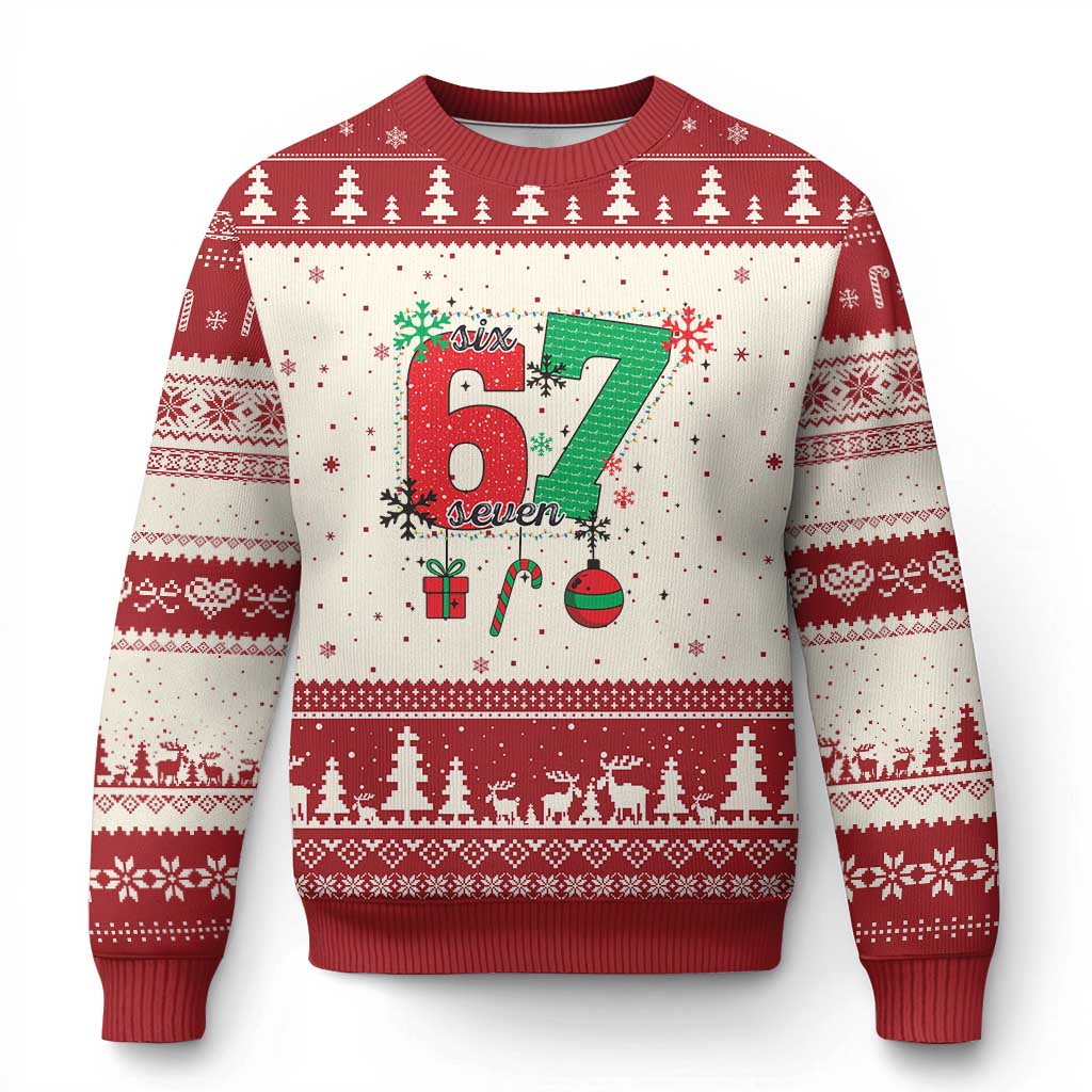 Funny Six Seven Meme Trendy TikTok Ugly Christmas Sweater Xmas Gift - Wonder Print Shop