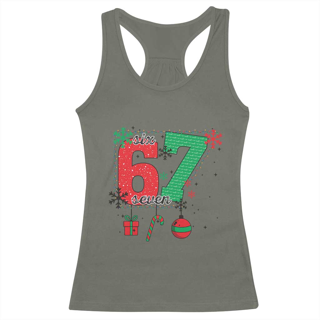 Funny Six Seven Meme Trendy TikTok Racerback Tank Top Christmas Gift - Wonder Print Shop