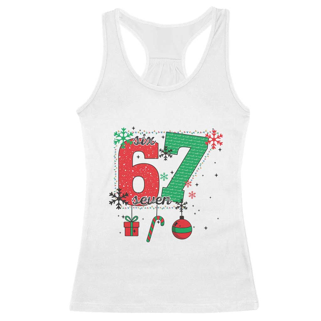 Funny Six Seven Meme Trendy TikTok Racerback Tank Top Christmas Gift - Wonder Print Shop