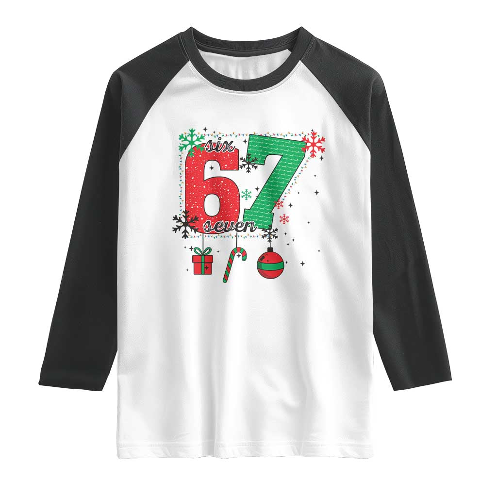 Funny Six Seven Meme Trendy TikTok Raglan Shirt Christmas Gift - Wonder Print Shop