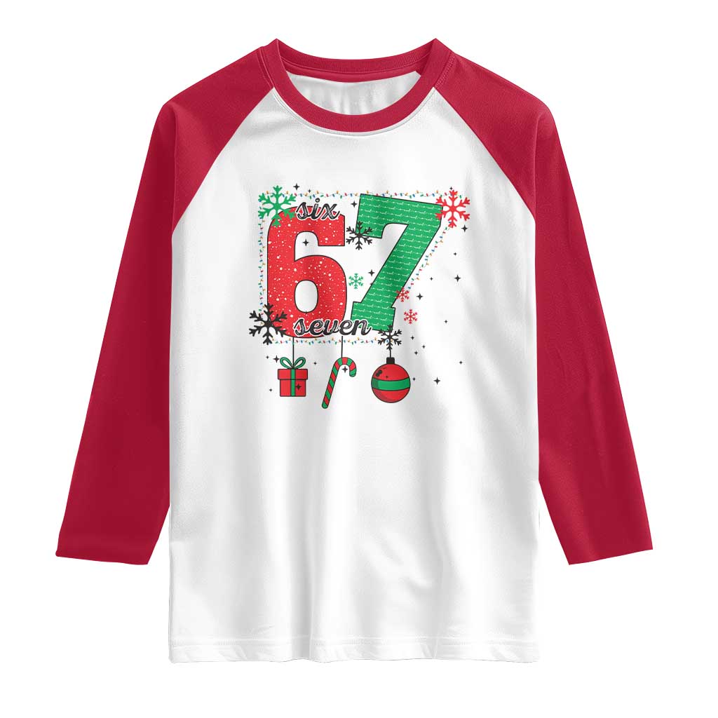 Funny Six Seven Meme Trendy TikTok Raglan Shirt Christmas Gift - Wonder Print Shop