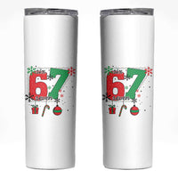Funny Six Seven Meme Trendy TikTok Skinny Tumbler Christmas Gift - Wonder Print Shop
