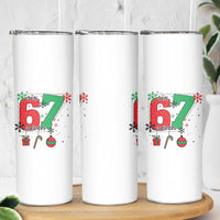 Funny Six Seven Meme Trendy TikTok Skinny Tumbler Christmas Gift - Wonder Print Shop