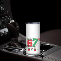 Funny Six Seven Meme Trendy TikTok Skinny Tumbler Christmas Gift - Wonder Print Shop