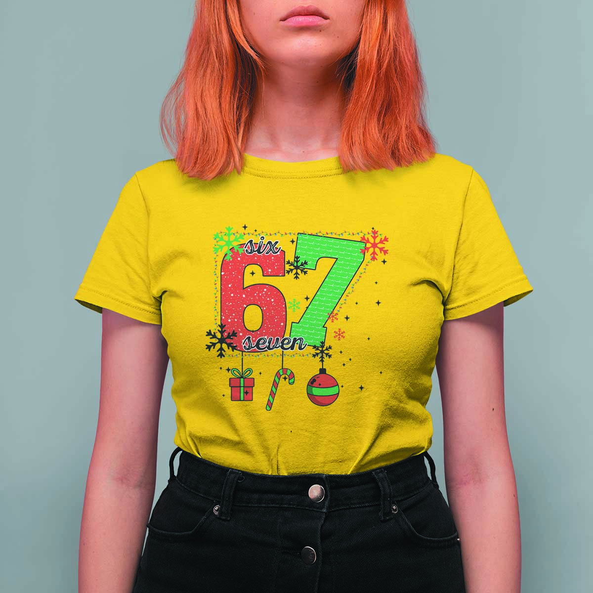 Funny Six Seven Meme Trendy TikTok T Shirt For Women Christmas Gift - Wonder Print Shop