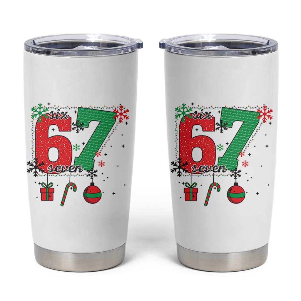 Funny Six Seven Meme Trendy TikTok Tumbler Cup Christmas Gift - Wonder Print Shop