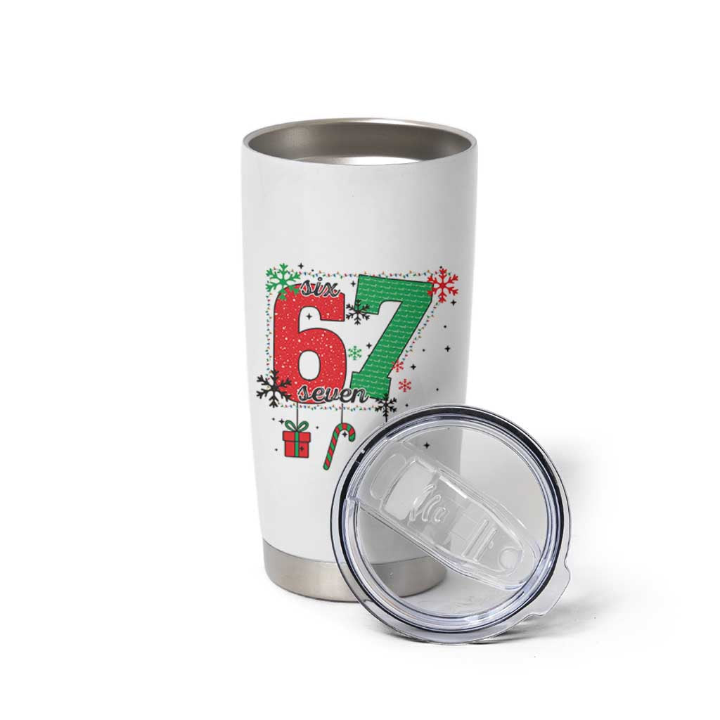 Funny Six Seven Meme Trendy TikTok Tumbler Cup Christmas Gift - Wonder Print Shop
