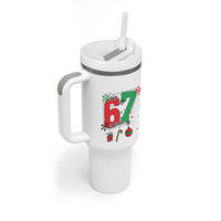 Funny Six Seven Meme Trendy TikTok Tumbler With Handle Christmas Gift - Wonder Print Shop