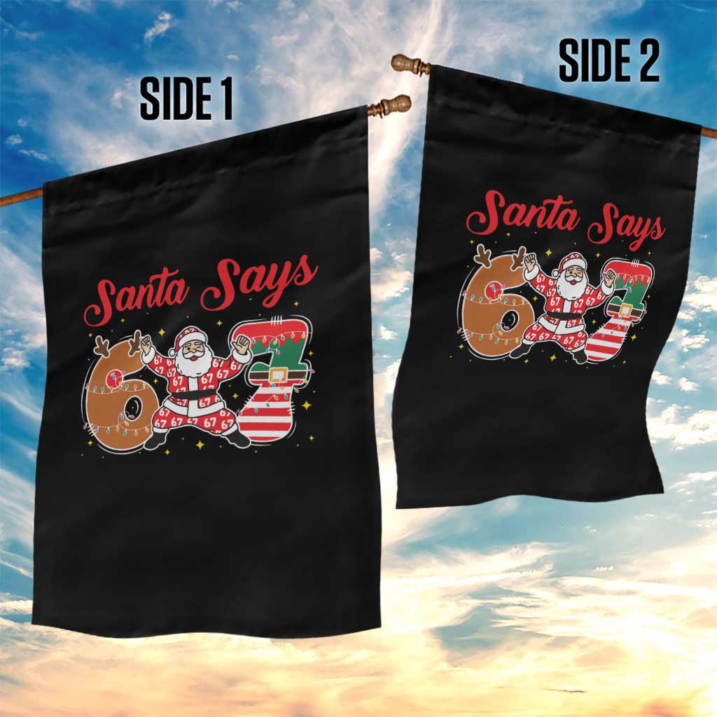 Funny Santa Says Six Seven Meme Garden Flag Holiday Gift For Gen Z - Wonder Print Shop