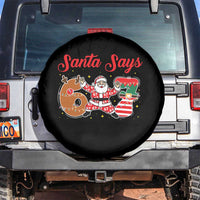 Funny Santa Says Six Seven Meme Spare Tire Cover Holiday Gift For Gen Z - Wonder Print Shop