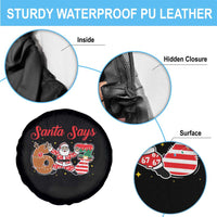 Funny Santa Says Six Seven Meme Spare Tire Cover Holiday Gift For Gen Z - Wonder Print Shop