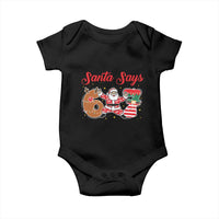 Funny Santa Says Six Seven Meme Baby Onesie Holiday Gift For Gen Z - Wonder Print Shop