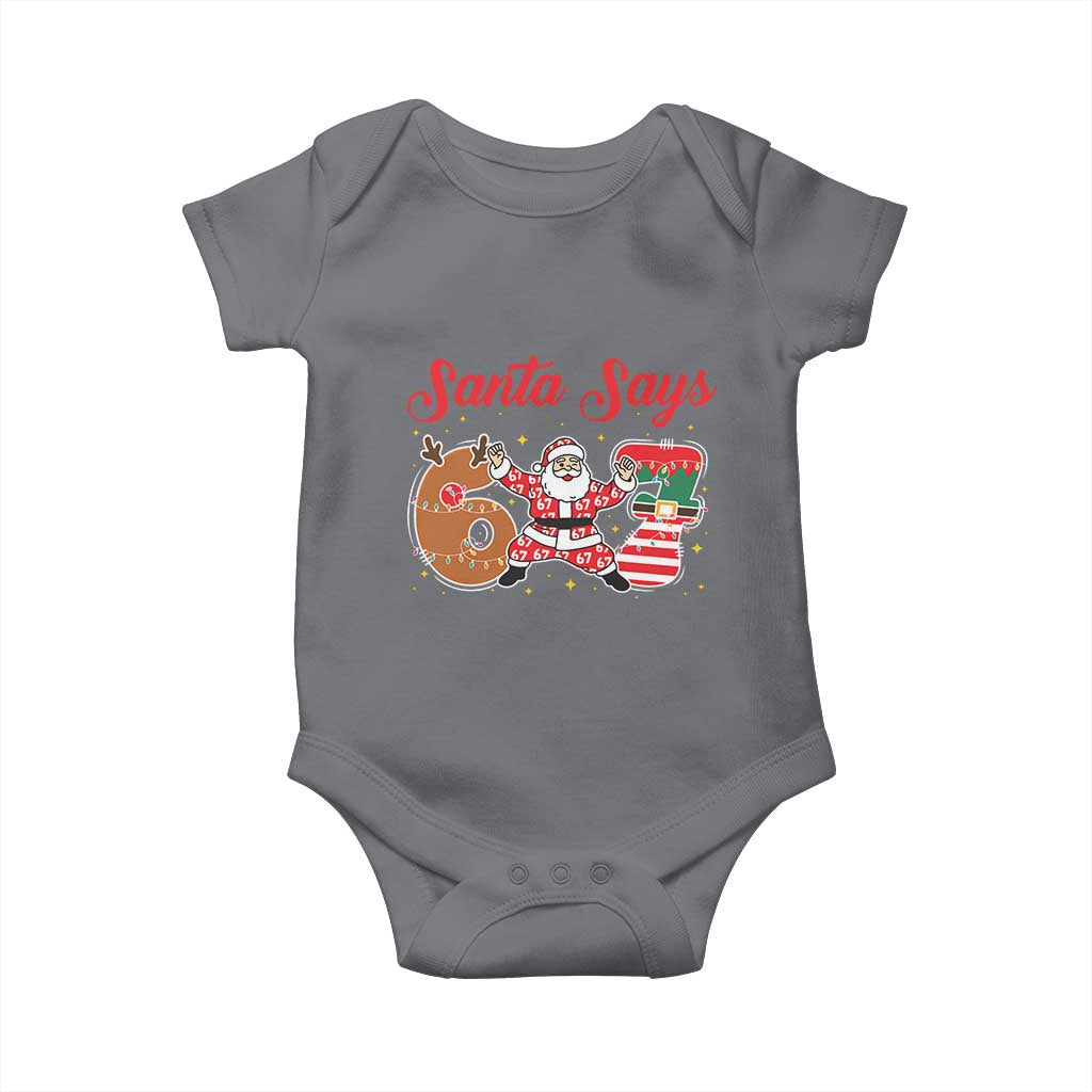 Funny Santa Says Six Seven Meme Baby Onesie Holiday Gift For Gen Z - Wonder Print Shop