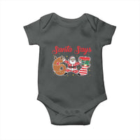 Funny Santa Says Six Seven Meme Baby Onesie Holiday Gift For Gen Z - Wonder Print Shop