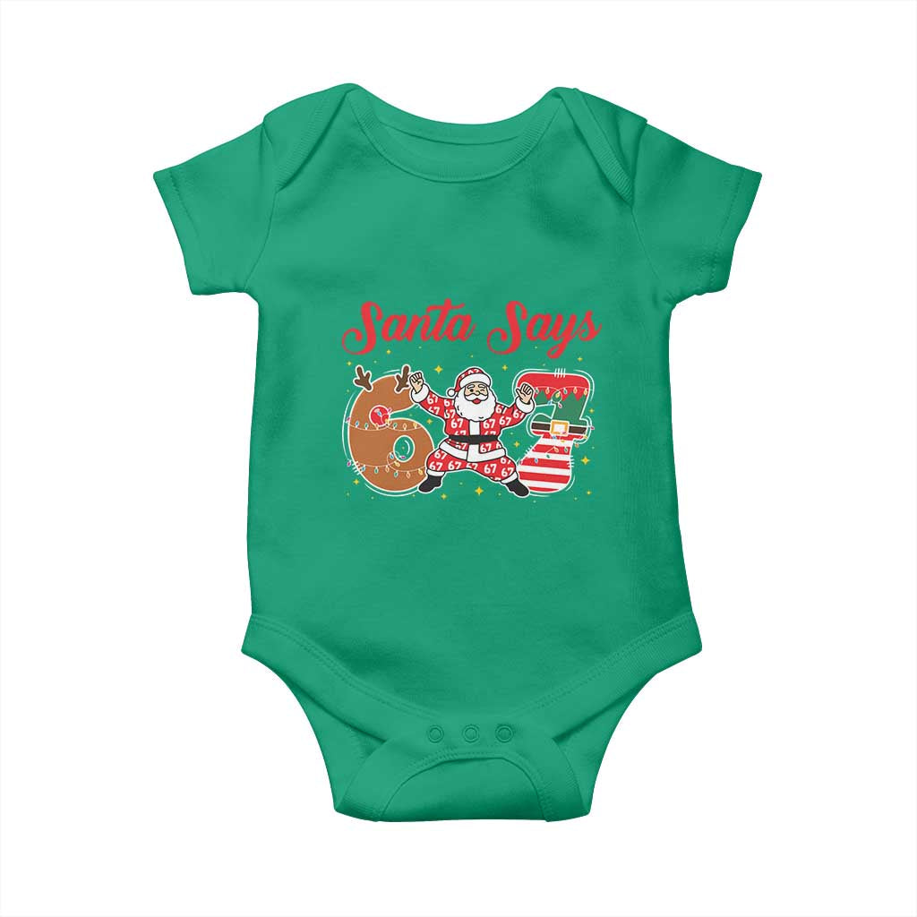 Funny Santa Says Six Seven Meme Baby Onesie Holiday Gift For Gen Z - Wonder Print Shop