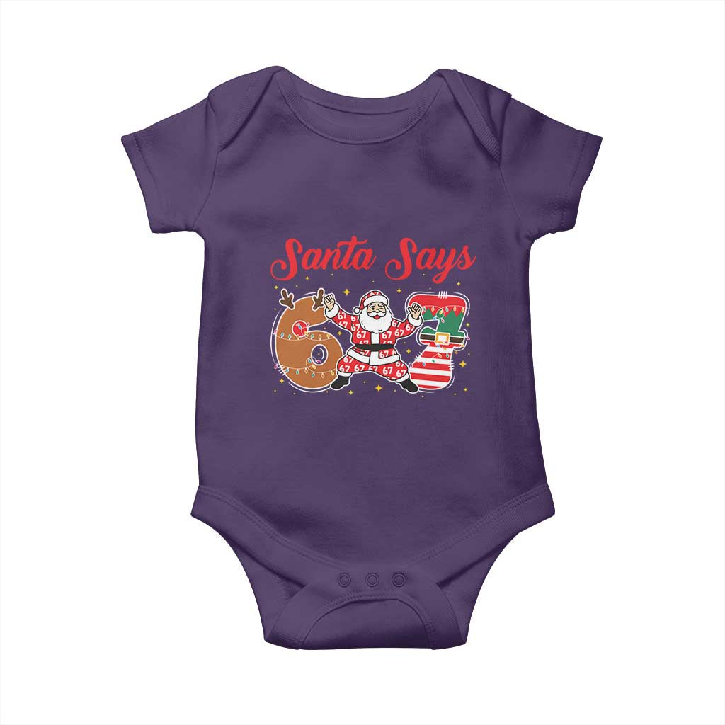 Funny Santa Says Six Seven Meme Baby Onesie Holiday Gift For Gen Z - Wonder Print Shop