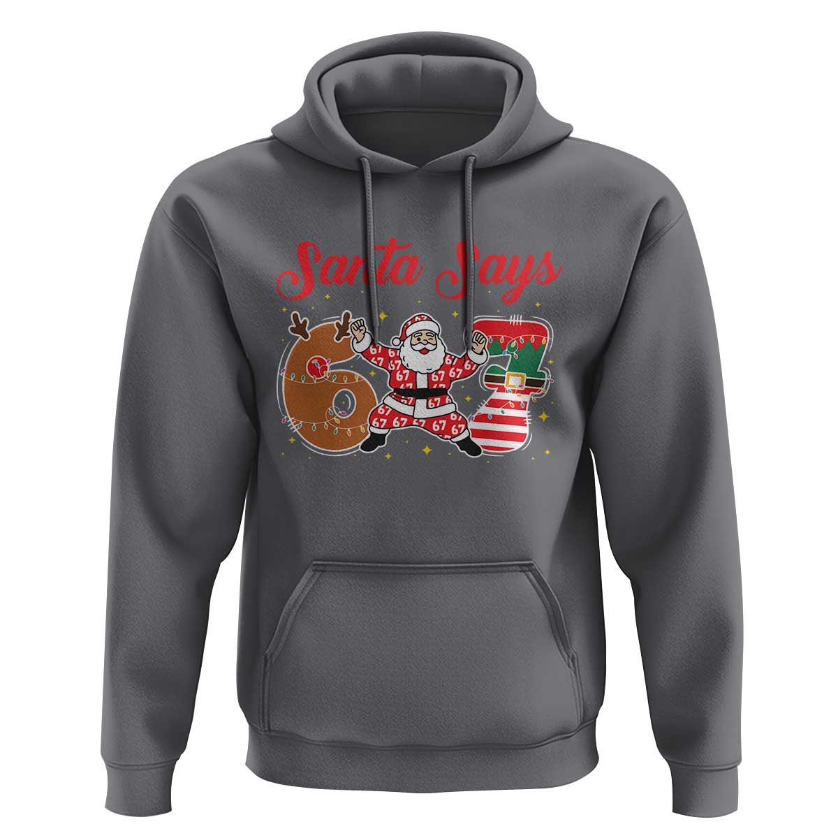 Funny Santa Says Six Seven Meme Hoodie Holiday Gift For Gen Z - Wonder Print Shop