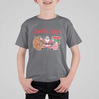 Funny Santa Says Six Seven Meme T Shirt For Kid Holiday Gift For Gen Z - Wonder Print Shop
