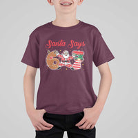 Funny Santa Says Six Seven Meme T Shirt For Kid Holiday Gift For Gen Z - Wonder Print Shop