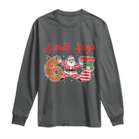Funny Santa Says Six Seven Meme Long Sleeve Shirt Holiday Gift For Gen Z - Wonder Print Shop