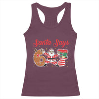 Funny Santa Says Six Seven Meme Racerback Tank Top Holiday Gift For Gen Z - Wonder Print Shop