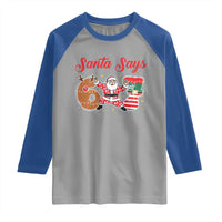 Funny Santa Says Six Seven Meme Raglan Shirt Holiday Gift For Gen Z - Wonder Print Shop