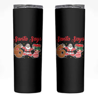 Funny Santa Says Six Seven Meme Skinny Tumbler Holiday Gift For Gen Z - Wonder Print Shop
