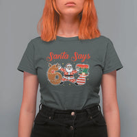 Funny Santa Says Six Seven Meme T Shirt For Women Holiday Gift For Gen Z - Wonder Print Shop