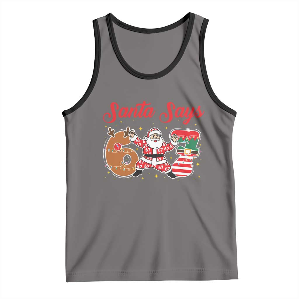 Funny Santa Says Six Seven Meme Tank Top Holiday Gift For Gen Z - Wonder Print Shop