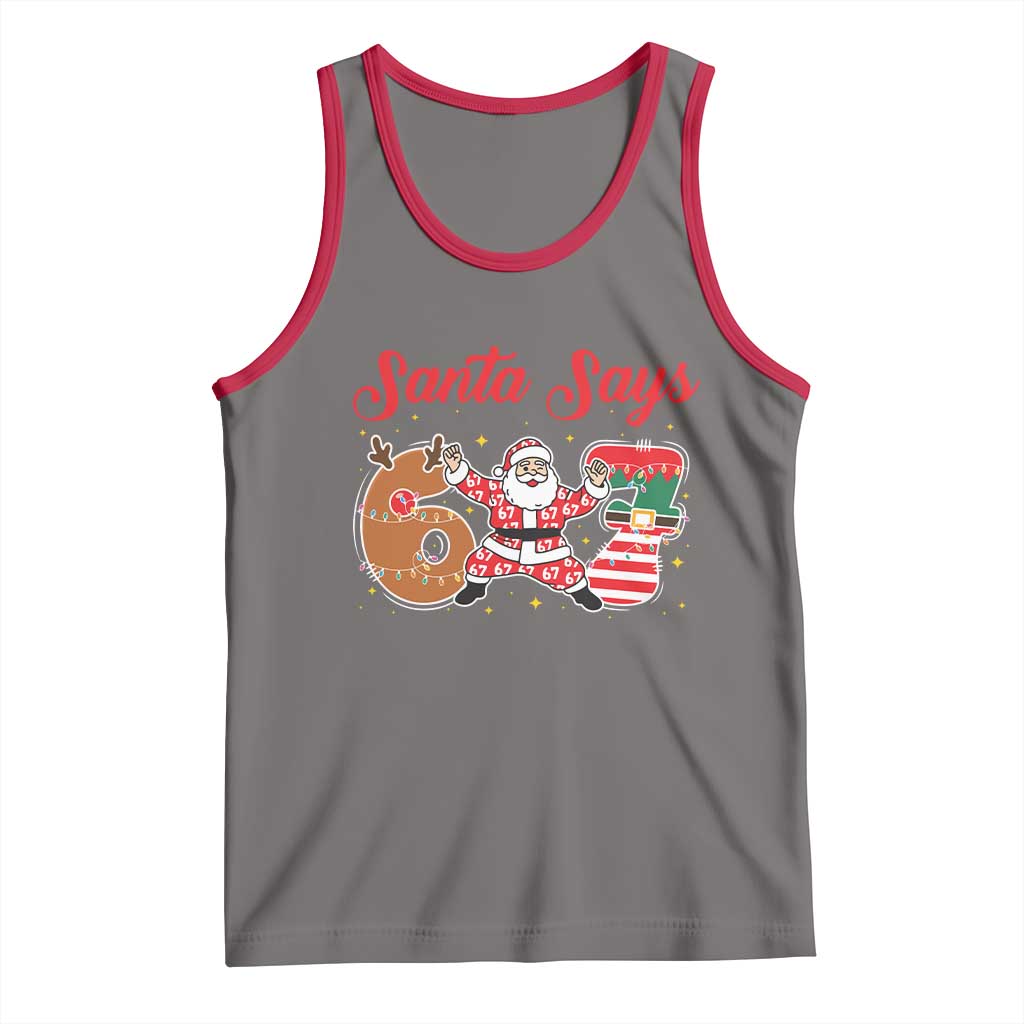 Funny Santa Says Six Seven Meme Tank Top Holiday Gift For Gen Z - Wonder Print Shop