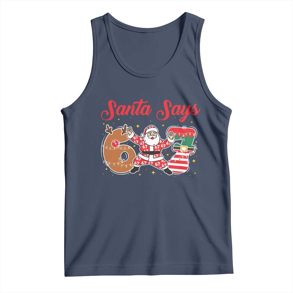 Funny Santa Says Six Seven Meme Tank Top Holiday Gift For Gen Z - Wonder Print Shop