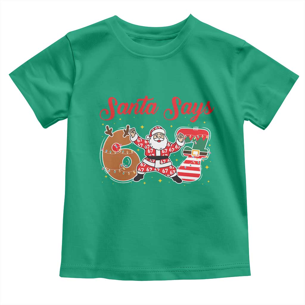 Funny Santa Says Six Seven Meme Toddler T Shirt Holiday Gift For Gen Z - Wonder Print Shop