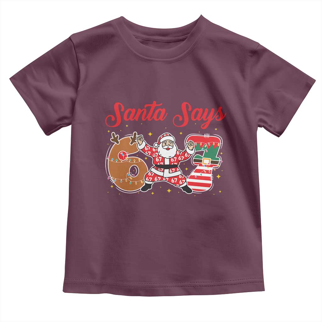 Funny Santa Says Six Seven Meme Toddler T Shirt Holiday Gift For Gen Z - Wonder Print Shop