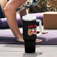 Funny Santa Says Six Seven Meme Tumbler With Handle Holiday Gift For Gen Z - Wonder Print Shop
