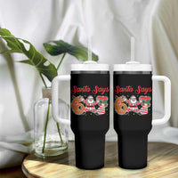 Funny Santa Says Six Seven Meme Tumbler With Handle Holiday Gift For Gen Z - Wonder Print Shop